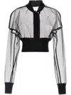 Rick Owens Womens Black Flight Cropped Woven Jacket In Black