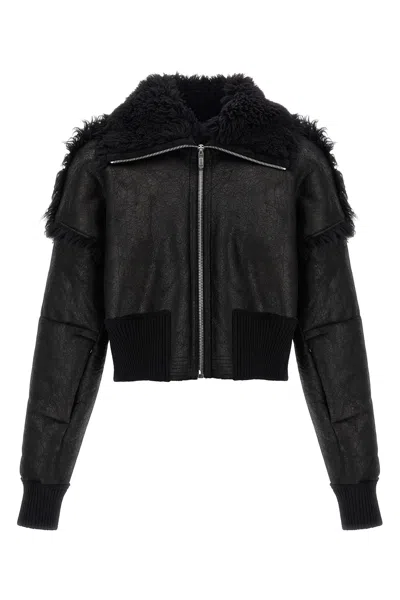 Rick Owens 'flight' Bomber Jacket In Black