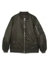 Rick Owens Flight Bomber Jacket In Green