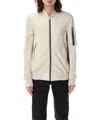 Rick Owens Off-white Hollywood Classic Flight Leather Jacket In White
