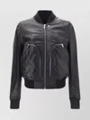 Rick Owens Bauhaus Flight Leather Jacket In Black