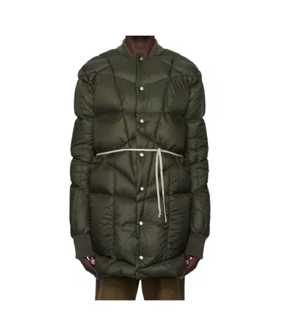 Rick Owens Khaki Porterville Flight Liner Down Coat In 75 Forest