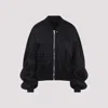 Rick Owens Secchia Oversized Flight Jacket In Black