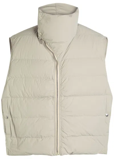 Rick Owens Flight Quilted Gilet In Gray