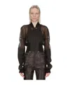 Rick Owens Flight Semi-sheer Bomber Jacket In Black