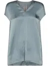 Rick Owens V-neck T-shirt In Blue