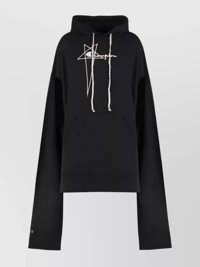 RICK OWENS FLYPROOF TUNIC HOODED SWEATSHIRT