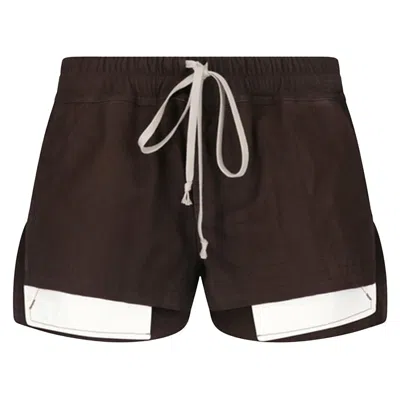 Pre-owned Rick Owens Fog Boxer Shorts 'grease' | Brown | Women's Size 40