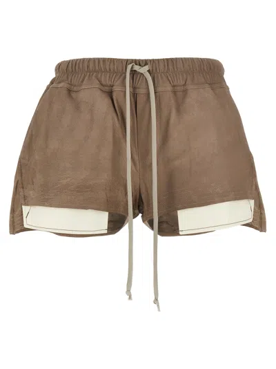 Rick Owens Fog Boxers Bermuda And Short Beige