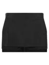 Rick Owens Layered Side Slit Mini Skirt In Black