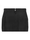 Rick Owens Fog Cutdff Mini Skirt In Black