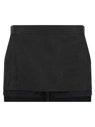 RICK OWENS RICK OWENS 'FOG CUTDFF' MINI SKIRT