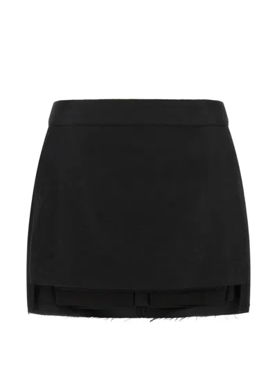 Rick Owens Fog Cutoff Skirt In Black