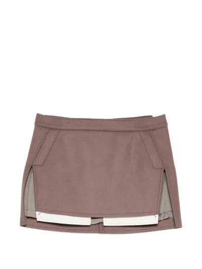 Rick Owens Fog Mini Skirt In Purple