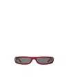 Rick Owens Fog Rectangular Frame Sunglasses In Multi