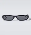 Rick Owens Fog Rectangular Sunglasses In Black