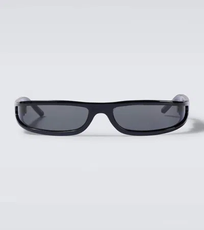 Rick Owens Fog Rectangular Sunglasses In Black