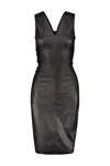 Rick Owens Fogachine Stretch V Dress In Black
