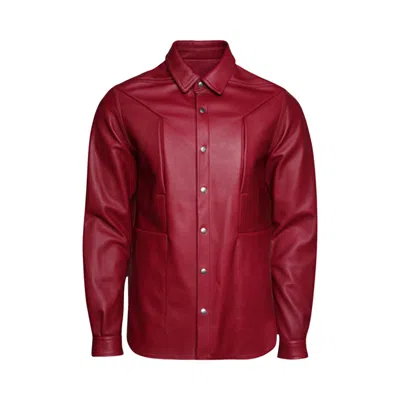 Pre-owned Rick Owens Fogpocket Leather Jacket 'fuschia' | Pink | Men's Size 50