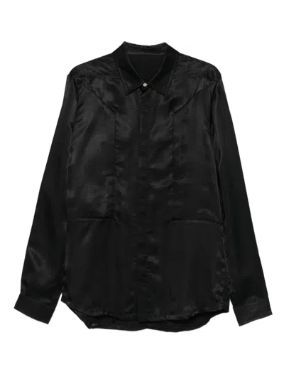 Rick Owens Fogpocket Outershirt In Black
