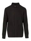 Rick Owens Man Shirt Black Size 44 Virgin Wool In Black