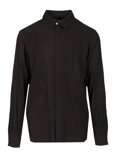 RICK OWENS FOGPOCKET OUTERSHIRT SHIRTS BLACK