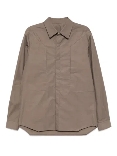 Rick Owens Fogpocket Shirt In Grey