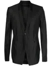 Rick Owens Fogpocket Soft Blazer In Schwarz