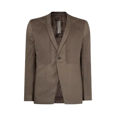 Pre-owned Rick Owens Fogpocket Soft Blazer 'dark Dust' | Brown | Men's Size 52