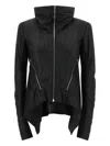 Rick Owens Tailored Leather Biker Jacket Zipper In Black