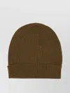 Rick Owens Folded Cuff Ribbed Texture Knitted Beanie Hat