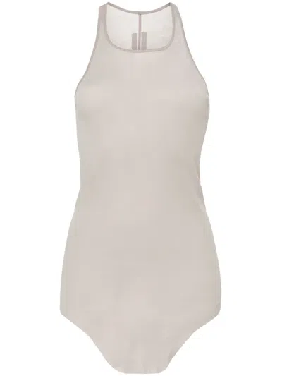 Rick Owens Forever Basic Cotton Tank Top In Grey