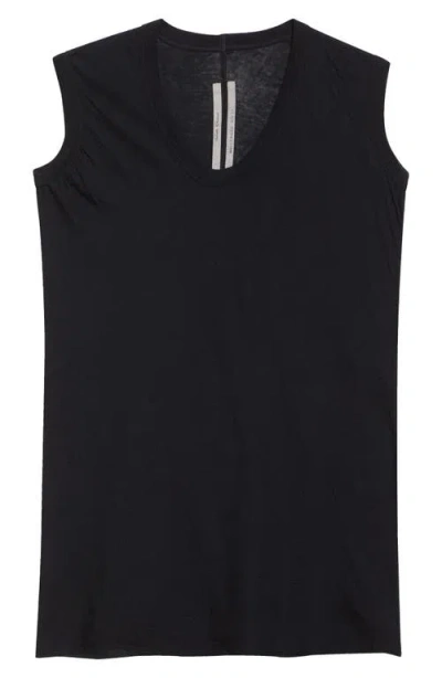 Rick Owens Forever Basic Cotton Vest In Black