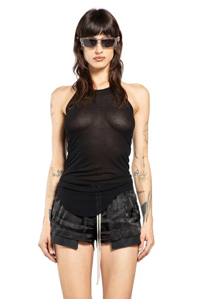 Rick Owens Forever Basic Rib Tank In Black