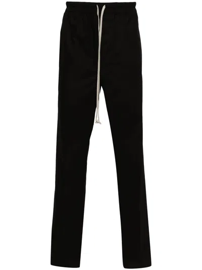 Rick Owens Forever Drawstring Drop-crotch Trousers In Black