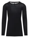 Rick Owens Long-sleeved Top With Subtle Back Closure In Black