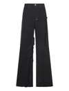 Rick Owens Casual Trousers With Frayed Detailing And Pockets In Black