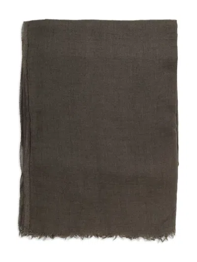 Rick Owens Frayed-edge Scarf In Black