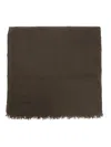 Rick Owens Frayed Scarf In Green