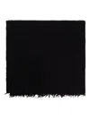 Rick Owens Frayed Scarf In Black