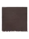 Rick Owens Frayed Scarf In Brown