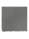 Rick Owens Frayed Scarf In Gray