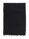 Rick Owens Frayed Scarf In Black