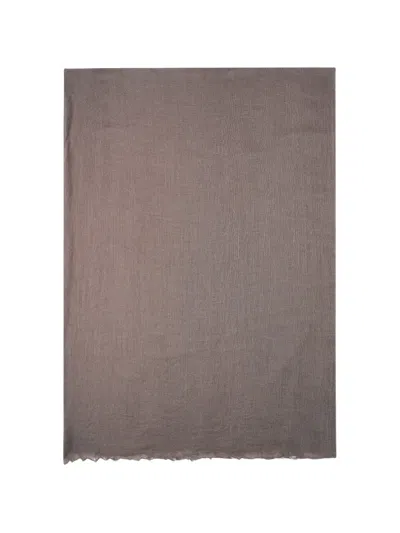 Rick Owens Frayed-edge Scarf In Neutral