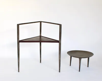 Pre-owned Rick Owens French Cast Bronze Alchemy Chair Nitrate Patina In Gold