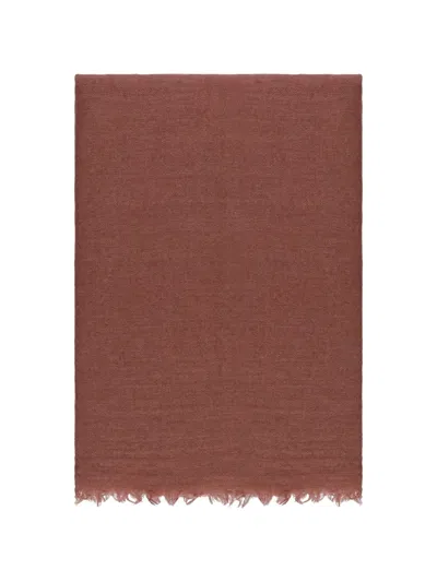 Rick Owens Fringed-edge Scarf In Pink