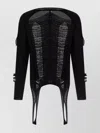 Rick Owens Fringed Longline Sweater Sheer Panels