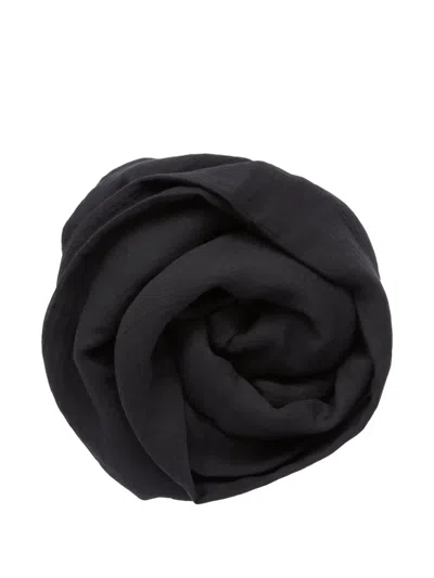 Rick Owens Fringed Scarf In Burgundy
