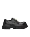 Rick Owens Mens Black Bozo Tractor Platform Leather Oxford Shoes In Black