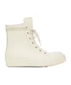 Rick Owens Off-white High Sneakers In White